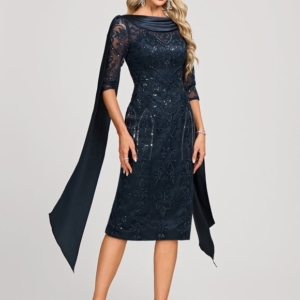 Robe Moulante Col Bateau