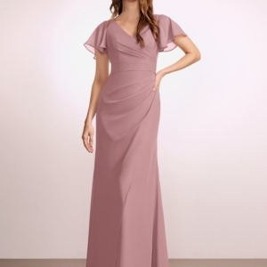 Robe Moulante Fluide Mauve