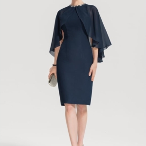 Robe Moulante Soirée Bleu Marine