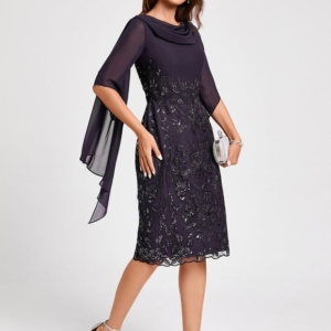 Robe Moulante Chic Brodée