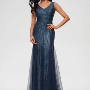 Robe Moulante Dorée Scintillante