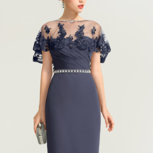 Robe Moulante Tulle Brodée