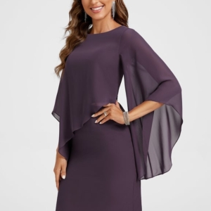 Robe Moulante Fluide Violette