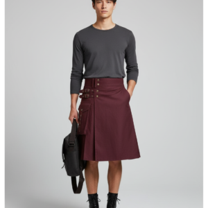 Men Scottish Skirt Medieval Vintage Kilt Scotland Traditional Male Pleated Pocket Fashion Casual Large Size Cloth Available 5XL