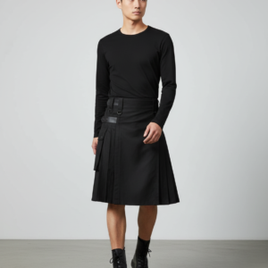 Man Autumn Winter Casual Pants Fashion Vintage Clothing Skirts Pocket Kendo Scottish Mens Gothic Autumn Long Male Trousers