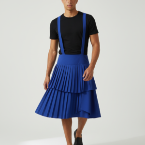 INCERUN Summer Spring Men Casual Pants Irregular Pleated Skirts Long Pants Casual Streetwear Male Wide Leg Pantalons Bottoms