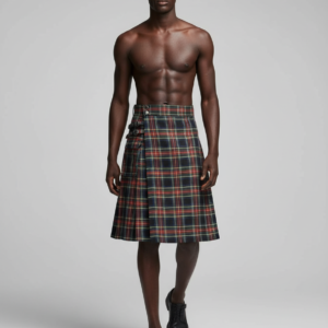 Men's Short Skirt Traditional Highland Tartan Practical Kilt Mens Skirt Vintage Kilt Scotland Gothic Punk Fashion Kendo Pocket