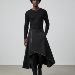 Men Irregular Skirts Loose Joggers Personality Solid Color 2024 Casual Men Bottoms Streetwear Fashion Male Skirts S-5XL INCERUN