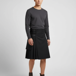 Fashion Scottish Men Adult Traditional Kilt Medieval Metal Vintage Gothic Punk Pleated Skirt Halloween Carnival Cosplay Costumes