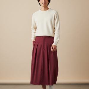 INCERUN American Style Trousers Fashion Men Personality Split Pleated Half Body Skirts Pants Male Clubwear Loose Solid Pantalons