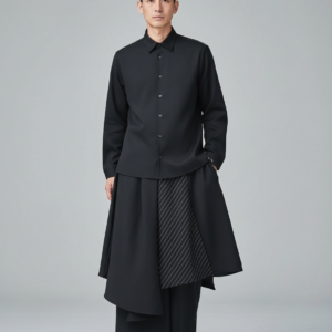 2024 Fashion Men Wide Leg Pants Men Harajuku Black Joggers Loose Harem Pants Male Irregular Skirts Trousers Punk Pantalon 5Xl