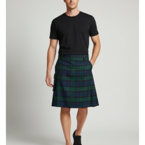 Mens Skirt Vintage Kilt Scotland Gothic Punk Fashion Pocket Pleated Skirts Scottish Clothing Casual Spring Mens Streetwear New