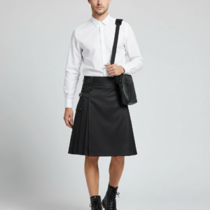 Mens Utility Kilt Pin Scottish Tartan Apparel Black & Irish Hybrid Royal Stewart Pockets Kilts