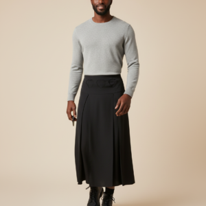 INCERUN Solid Men Casual Pants Pantalons Fashion Hollow Out Long Half Length Skirt Pants Wide Leg Trousers Men's Clothing Summer