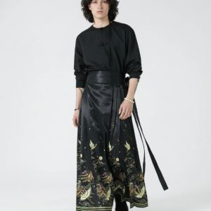 Streetwear Men Skirt Pants Baggy Wide leg Pants Male Chinese Style Casual Jogging Pants Woman New Trousers Large Size Sweatpants