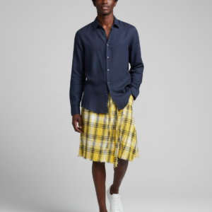 Fashion Tassel Hip Hop Irregular Men and Women Fake Shirt Hem Spring Autumn False Shirt Skirt Half-body Plaid Skirts Womens Saia