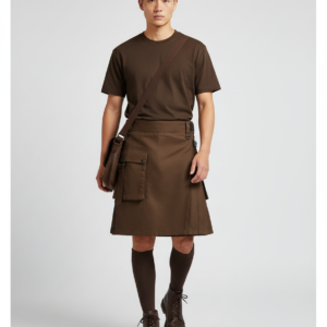 Man Autumn Winter Casual Pants Fashion Vintage Clothing Skirts Pocket Kendo Scottish Mens Gothic Autumn Long Male Trousers