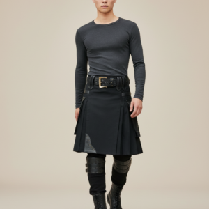 New Scottish Mens Kilt Traditional Skirt Metal Classic Retro Traditional Personality Kilts Check Pattern Skirts