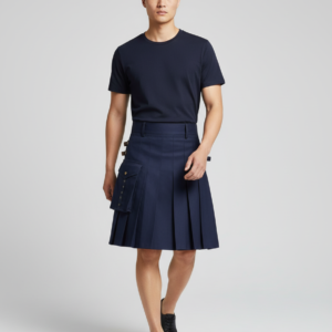 Men Scottish Skirt Medieval Vintage Kilt Scotland Traditional Male Pleated Pocket Fashion Casual Large Size Cloth Available 5XL