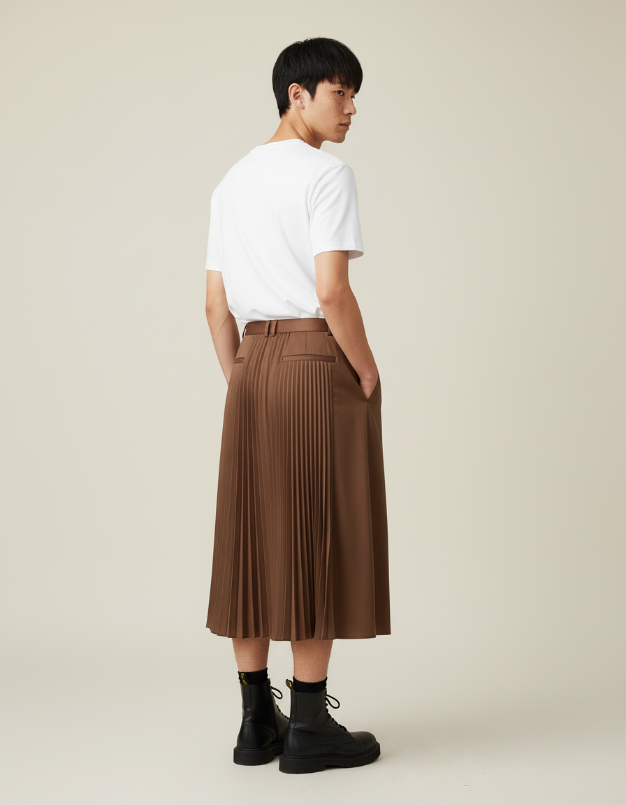 Fashion New Men Trousers INCERUN Deconstruct Pleated Design Skirts Pants Male Casual All-match Solid Color Loose Pantalons S-5XL - gallery 1