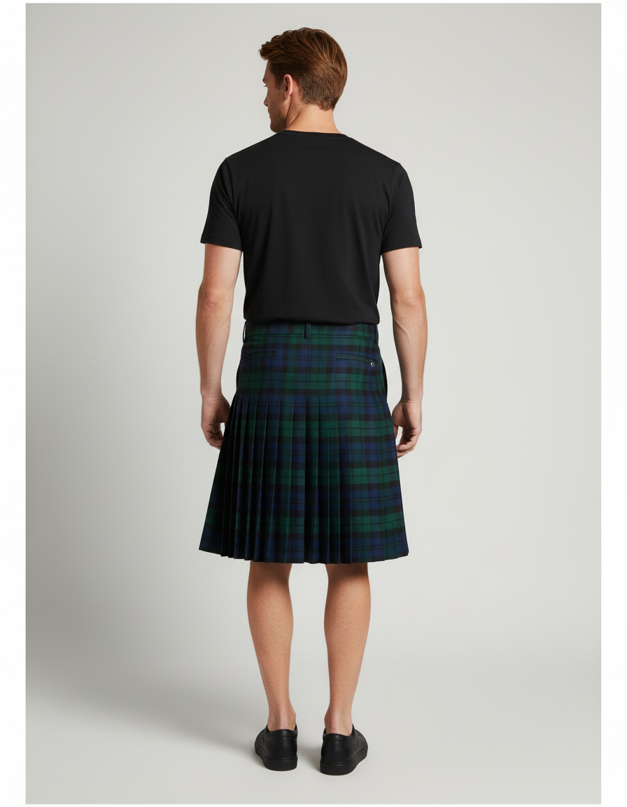 Mens Skirt Vintage Kilt Scotland Gothic Punk Fashion Pocket Pleated Skirts Scottish Clothing Casual Spring Mens Streetwear New - gallery 1