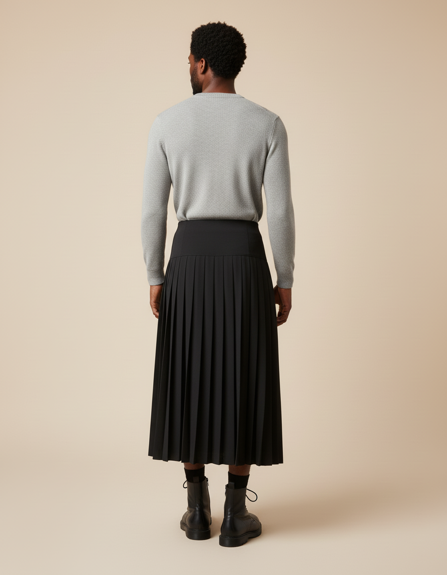 INCERUN Solid Men Casual Pants Pantalons Fashion Hollow Out Long Half Length Skirt Pants Wide Leg Trousers Men's Clothing Summer - gallery 1