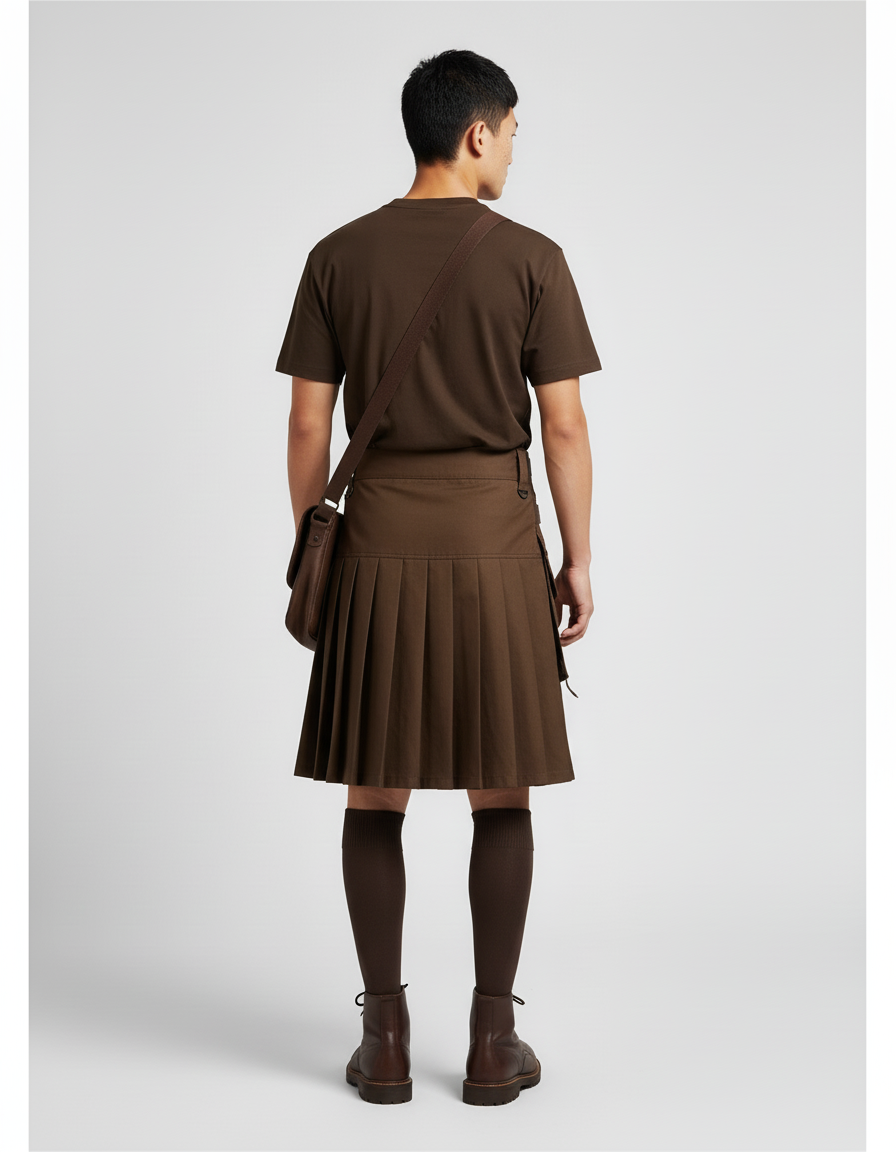 Man Autumn Winter Casual Pants Fashion Vintage Clothing Skirts Pocket Kendo Scottish Mens Gothic Autumn Long Male Trousers - gallery 1