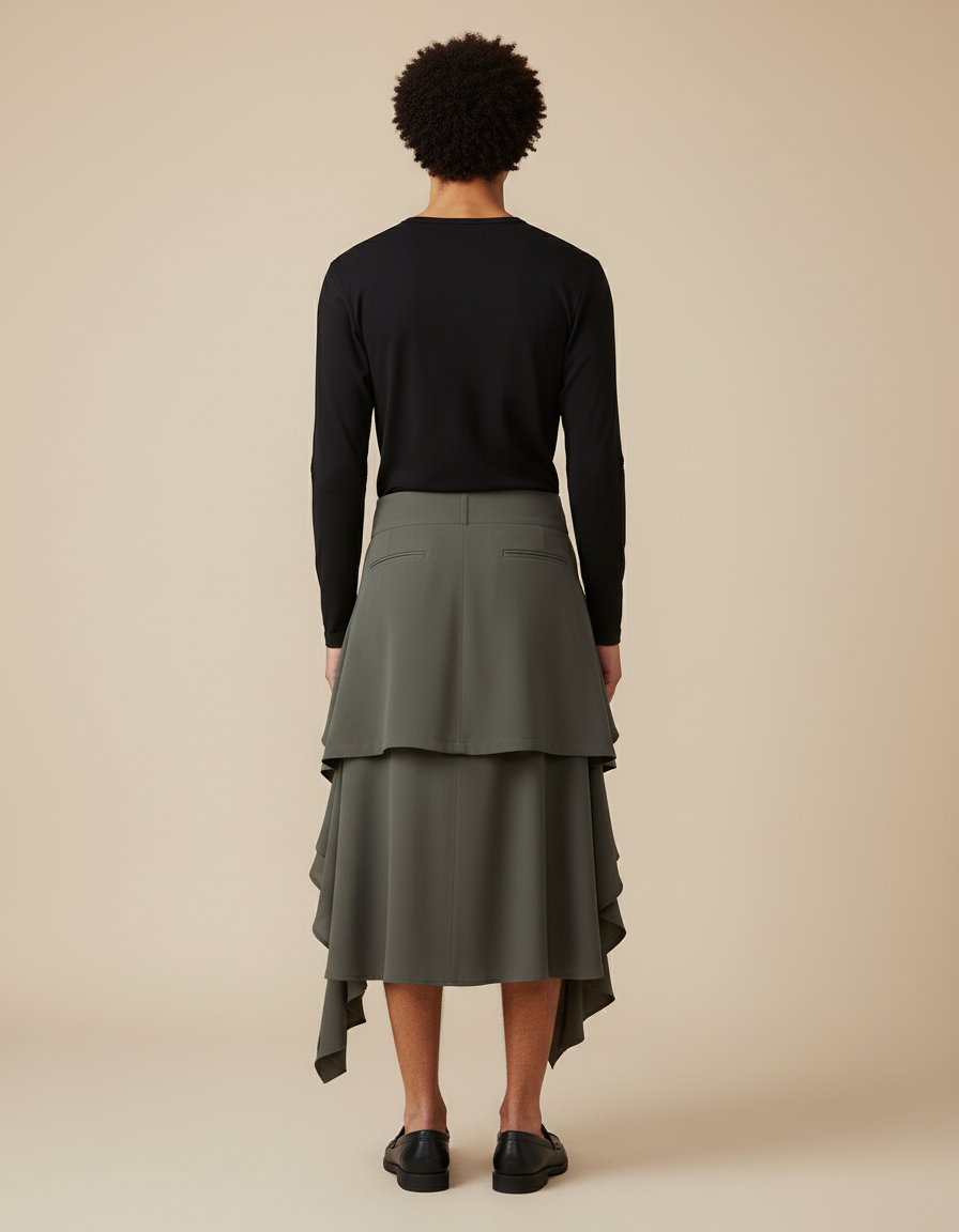 INCERUN Men Ruffles Skirts Loose Shorts Solid Color Casual Men Bottoms Streetwear Short Pant Fashion Trouser Male Oversize S-5XL - gallery 1