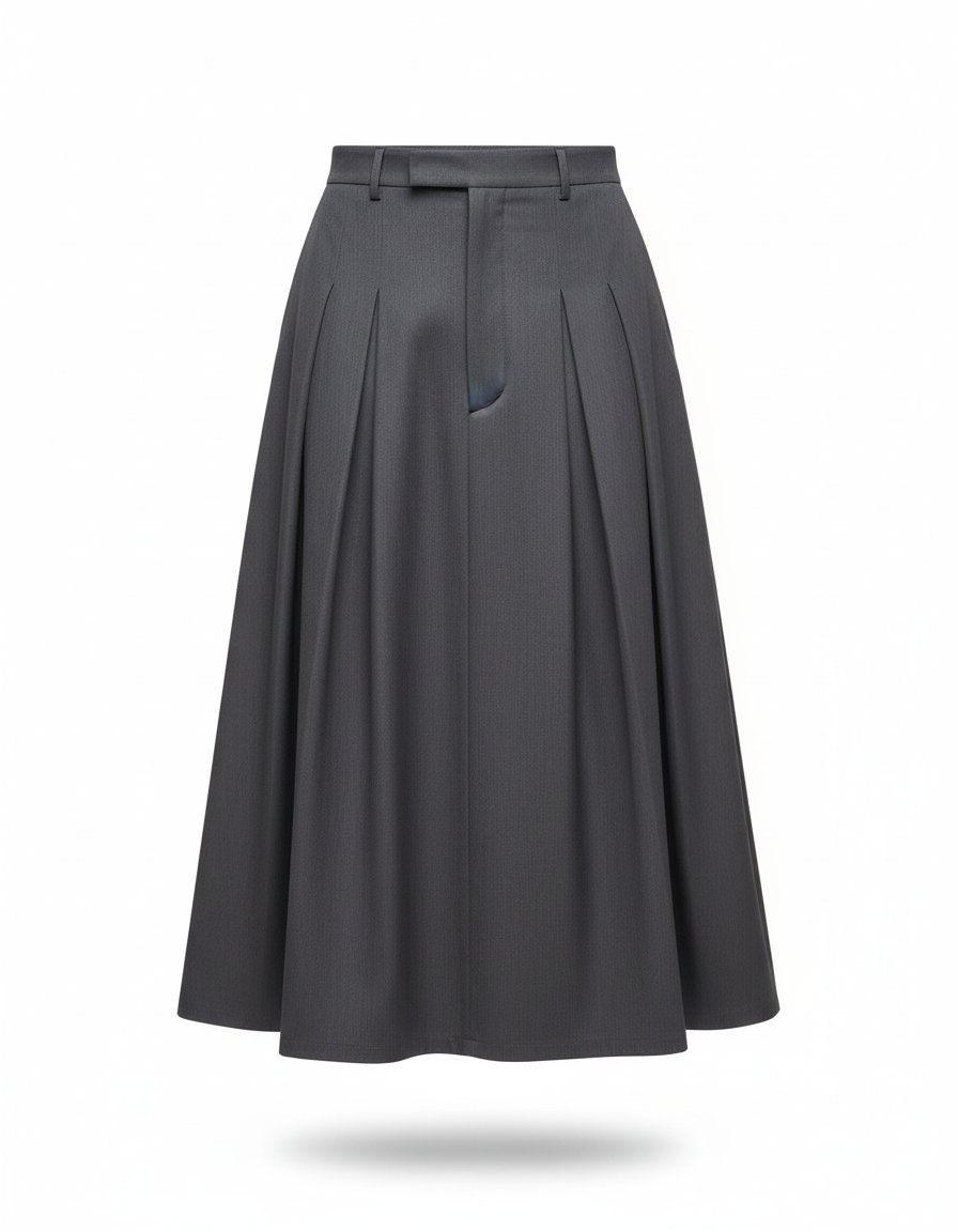 INCERUN American Style Trousers Fashion Men Personality Split Pleated Half Body Skirts Pants Male Clubwear Loose Solid Pantalons - gallery 2