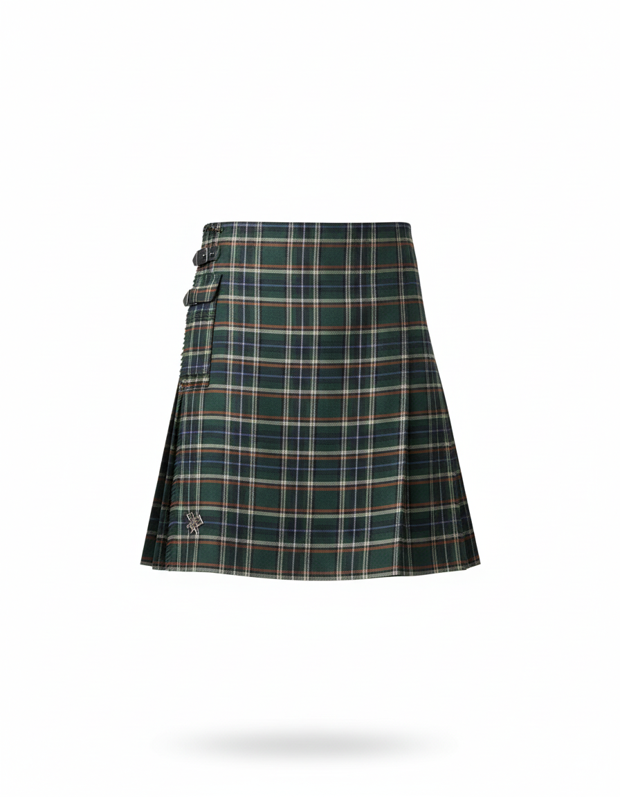 Mens Scottish Plaid Skirts Traditional Highland Tartan Practical Kilt Vintage Pleated Skirt Cosplay Carnival Fancy Party Dress - gallery 2