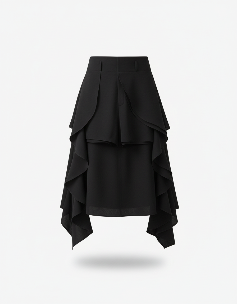 Fashion INCERUN Men Ruffles Skirts Loose Shorts Solid Color Casual Men Bottoms Streetwear Short Pant Trouser Male Oversize S-5XL - gallery 2